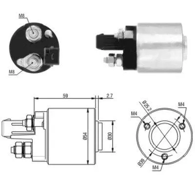 Solenoid Switch, starter (46105)