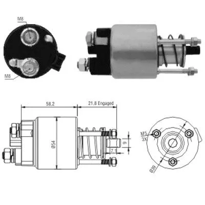 Solenoid Switch, starter (46102)