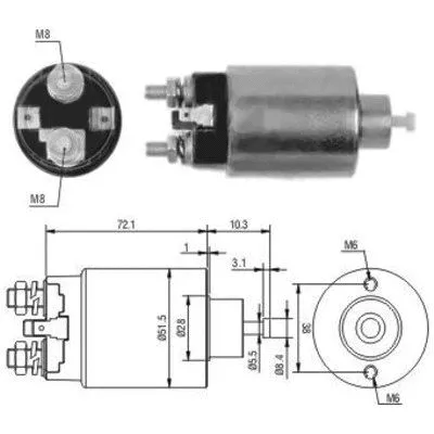 Solenoid Switch, starter (46094)