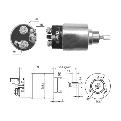 Solenoid Switch, starter (46284)