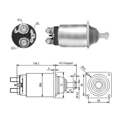 Solenoid Switch, starter (46251)