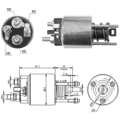 Solenoid Switch, starter (46145)