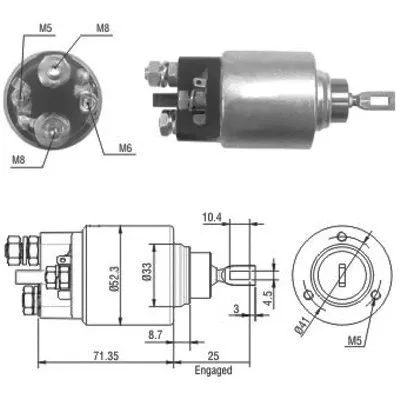 Solenoid Switch, starter (46075)