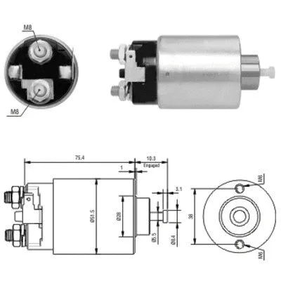 Solenoid Switch, starter (46178)