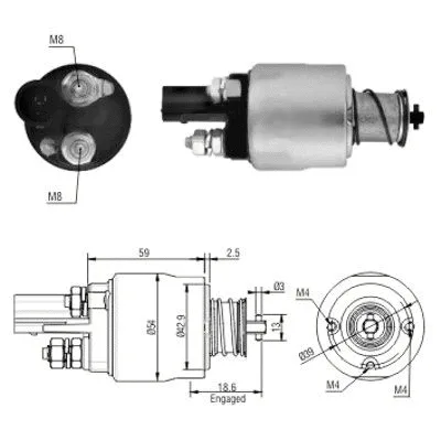 Solenoid Switch, starter (46126)