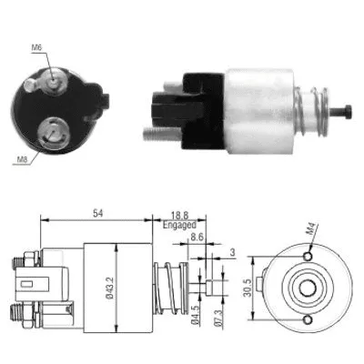 Solenoid Switch, starter (46155)