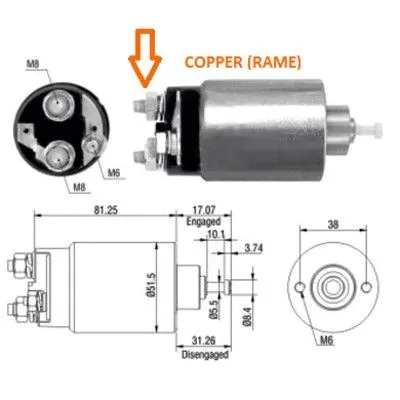 Solenoid Switch, starter (46007)