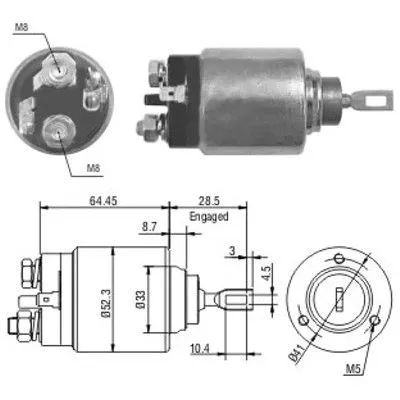 Solenoid Switch, starter (46071)