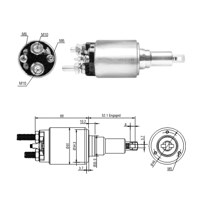 Solenoid Switch, starter (46290)