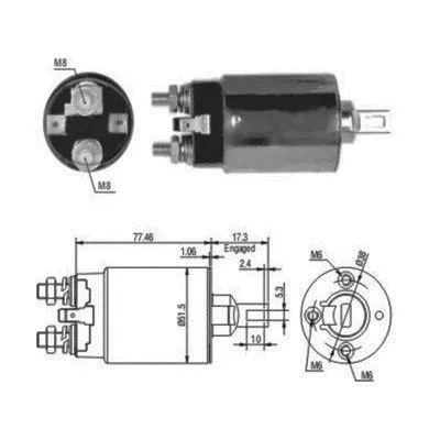 Solenoid Switch, starter (46057)