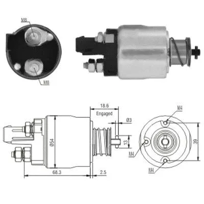 Solenoid Switch, starter (46158)