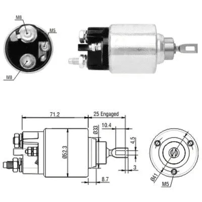 Solenoid Switch, starter (46154)