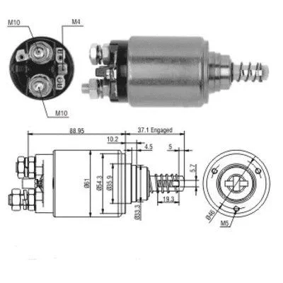 Solenoid Switch, starter (46116)