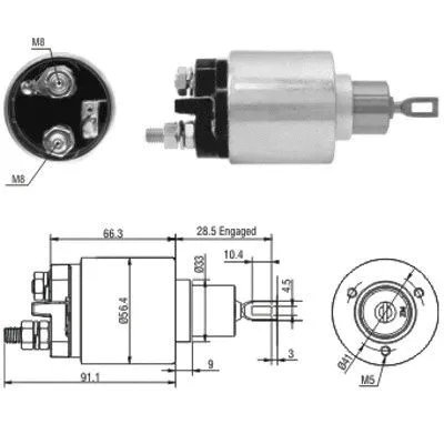 Solenoid Switch, starter (46033)