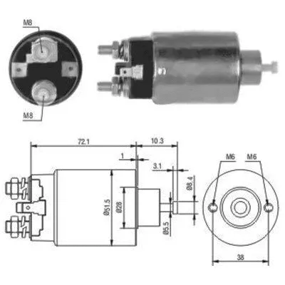 Solenoid Switch, starter (46027)