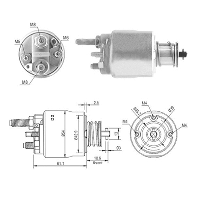 Solenoid Switch, starter (46223)