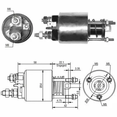Solenoid Switch, starter (46047)