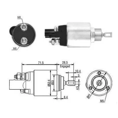 Solenoid Switch, starter (46181)