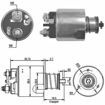 Solenoid Switch, starter (46087)