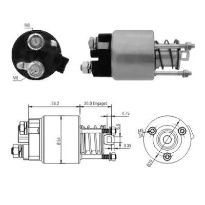 Solenoid Switch, starter (46101)