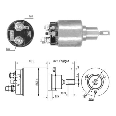 Solenoid Switch, starter (46243)