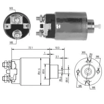 Solenoid Switch, starter (46124)