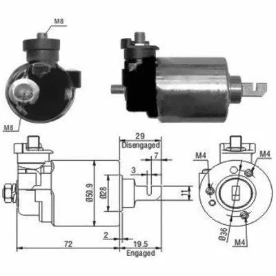 Solenoid Switch, starter (46079)