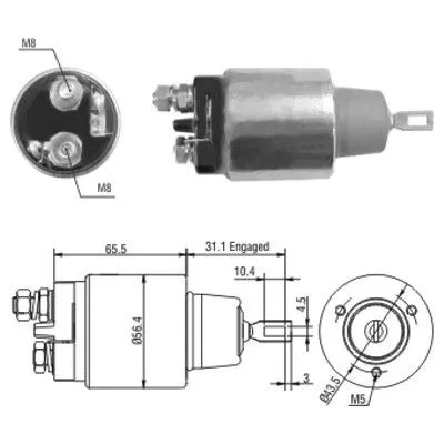 Solenoid Switch, starter (46109)