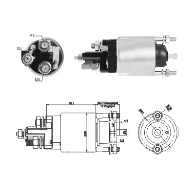 Solenoid Switch, starter (46291)