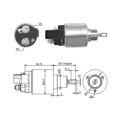 Solenoid Switch, starter (46279)