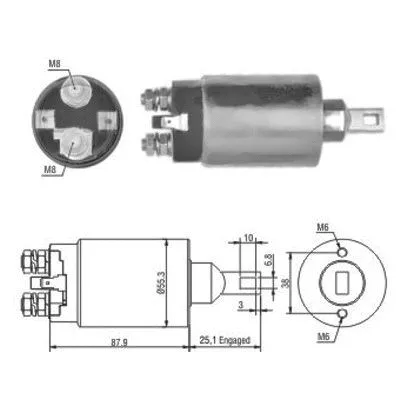 Solenoid Switch, starter (46143)