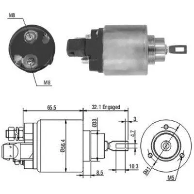 Solenoid Switch, starter (46004)