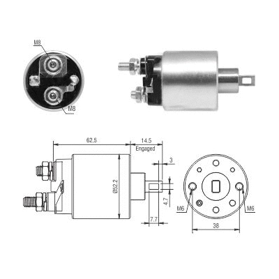 Solenoid Switch, starter (46292)