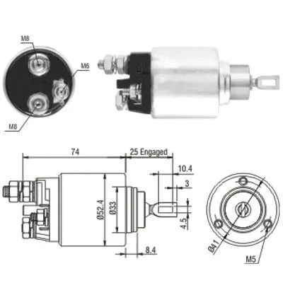 Solenoid Switch, starter (46144)
