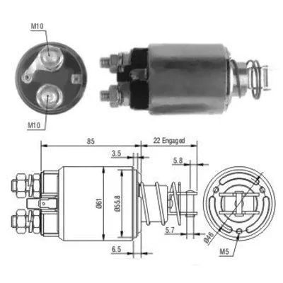 Solenoid Switch, starter (46185)