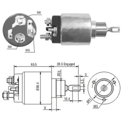 Solenoid Switch, starter (46072)