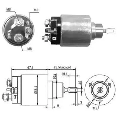Solenoid Switch, starter (46138)