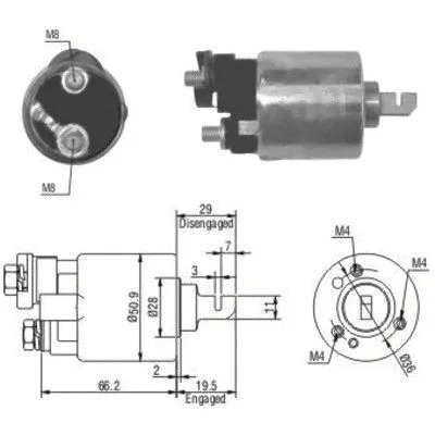 Solenoid Switch, starter (46052)