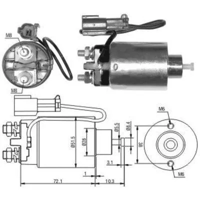 Solenoid Switch, starter (46125)