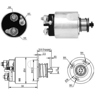 Solenoid Switch, starter (46176)