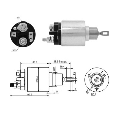 Solenoid Switch, starter (46303)
