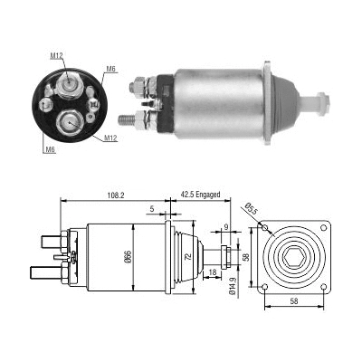 Solenoid Switch, starter (46252)