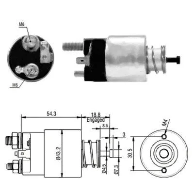Solenoid Switch, starter (46135)