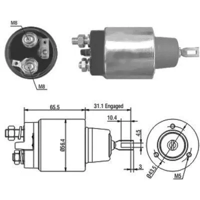 Solenoid Switch, starter (46073)