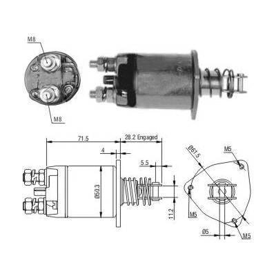 Solenoid Switch, starter (46329)