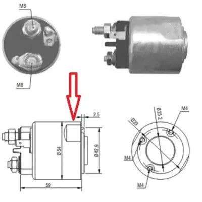 Solenoid Switch, starter (46086)