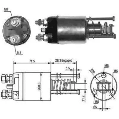 Solenoid Switch, starter (46046)