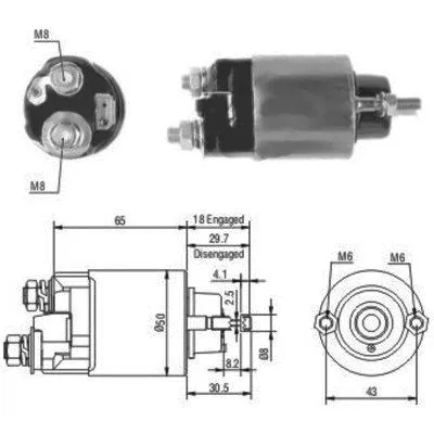Solenoid Switch, starter (46097)
