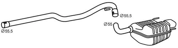Rear Muffler (SBS-65)