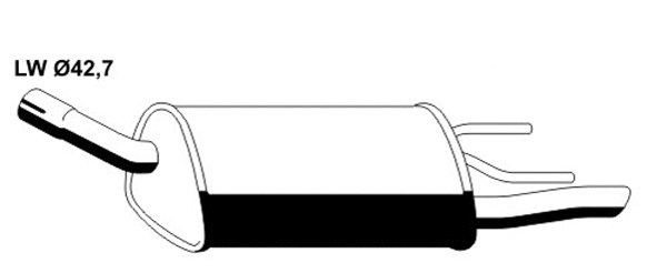 Rear Muffler (OS-407ERNS)